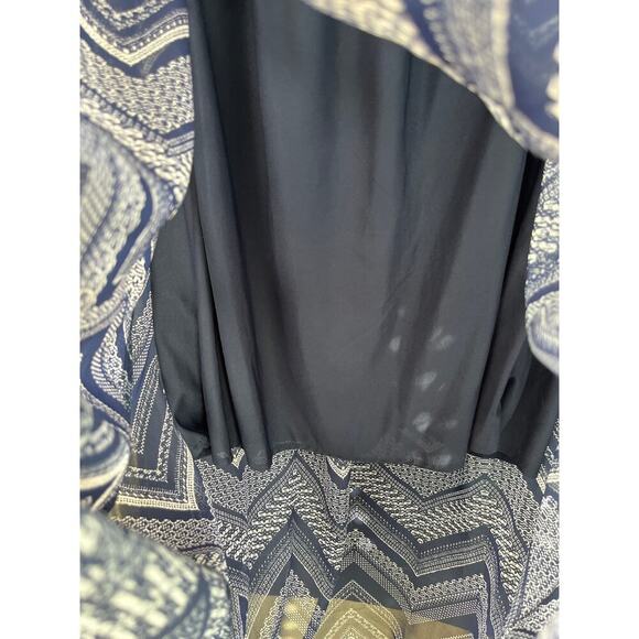 Speed Control New York Womens Blue Maxi Dress lined Sleeveless V Neck Dress - Picture 5 of 8